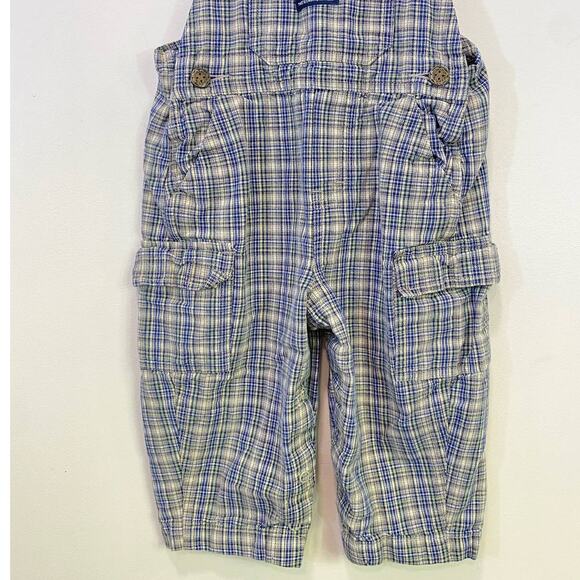 VTG Oshkosh B'Gosh Plaid Kids Unisex Overalls 18 Months - Picture 5 of 6